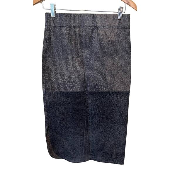 ZERO + MARIA CORNEJO Rai Leather Curved Skirt Size 6 - Picture 6 of 11